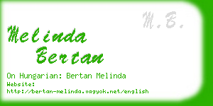 melinda bertan business card